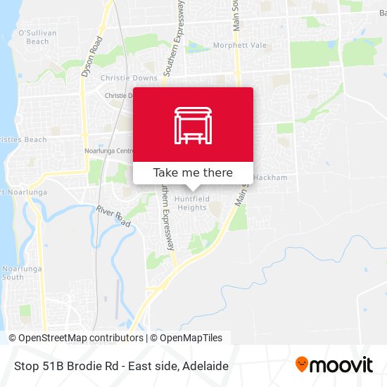 Stop 51B Brodie Rd - East side map