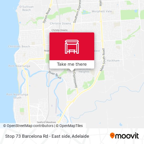 Stop 73 Barcelona Rd - East side map