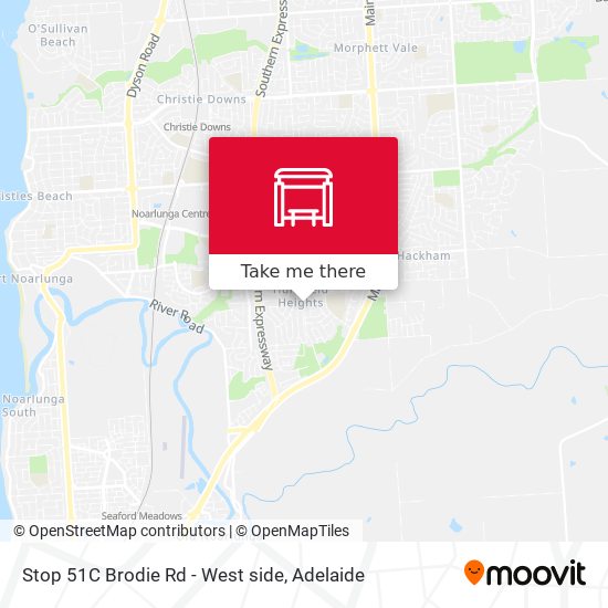 Stop 51C Brodie Rd - West side map