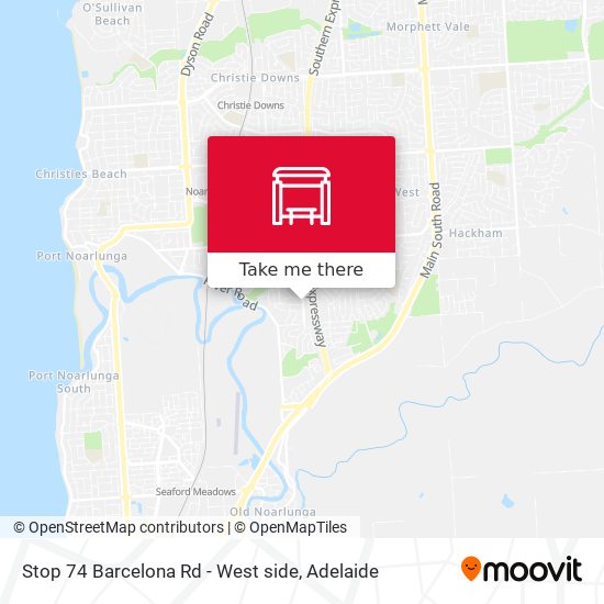 Stop 74 Barcelona Rd - West side map