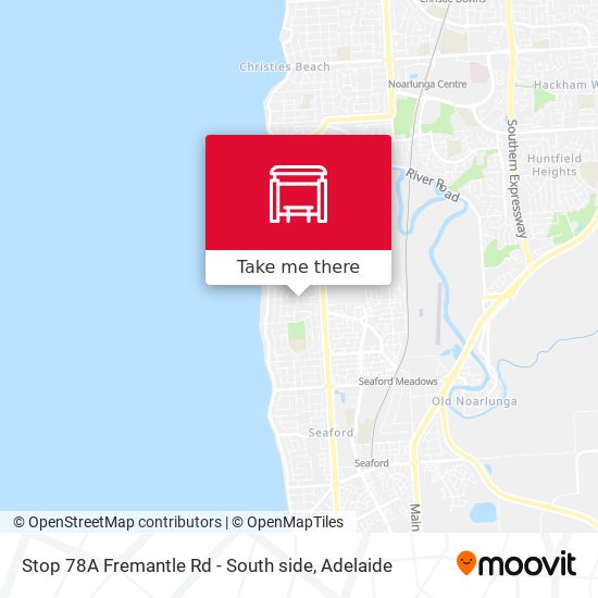 Stop 78A Fremantle Rd - South side map