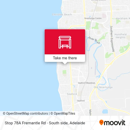 Stop 78A Fremantle Rd - South side map