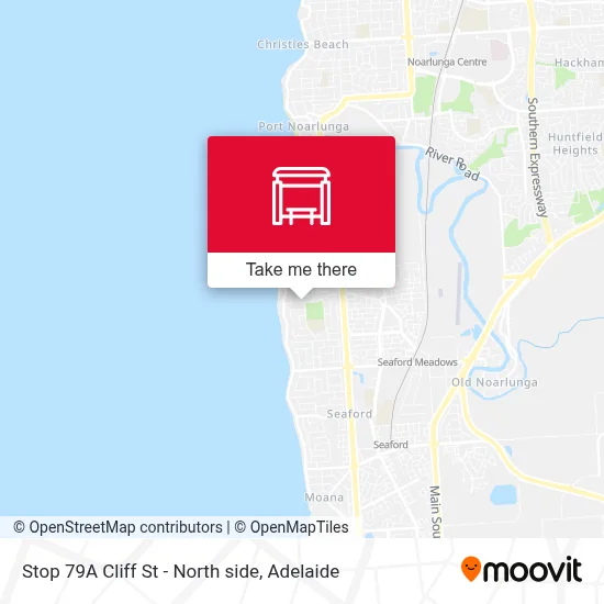 Mapa Stop 79A Cliff St - North side