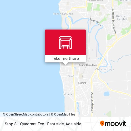 Stop 81 Quadrant Tce - East side map