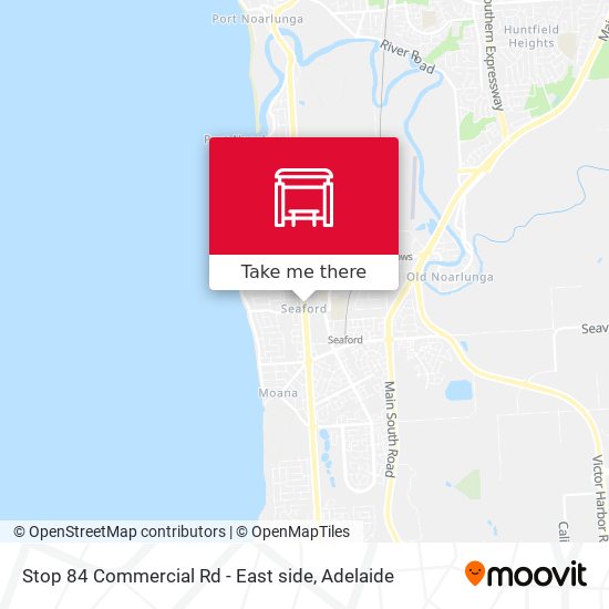Stop 84 Commercial Rd - East side map