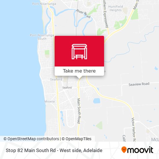 Stop 82 Main South Rd - West side map
