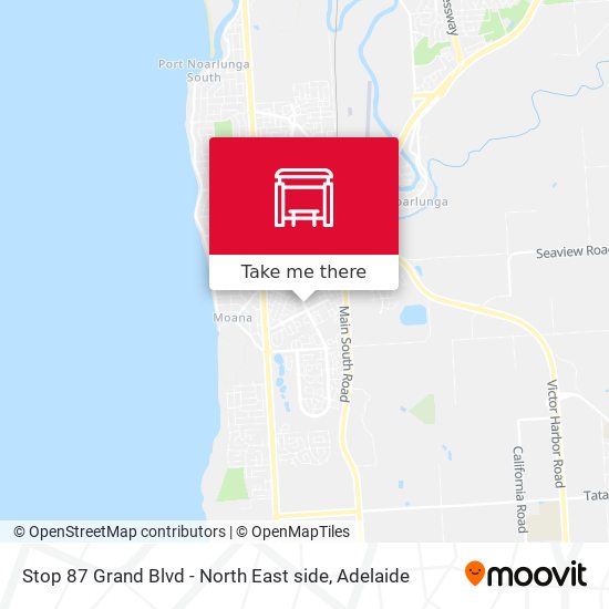 Stop 87 Grand Blvd - North East side map