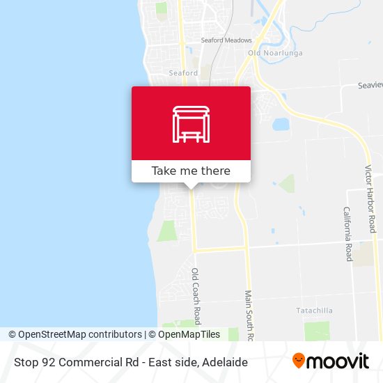 Stop 92 Commercial Rd - East side map