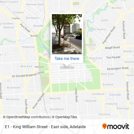 Mapa E1 - King William Street - East side