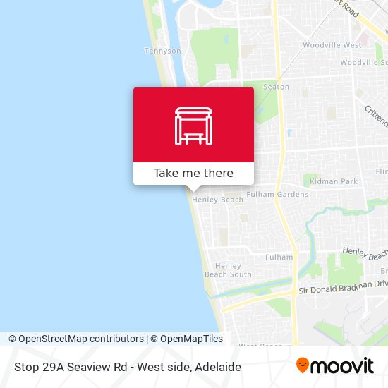 Stop 29A Seaview Rd - West side map