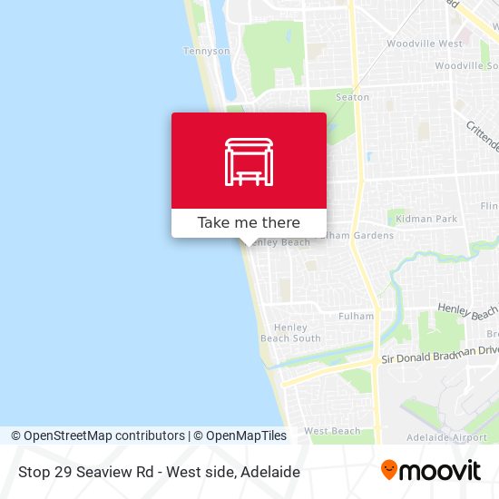 Mapa Stop 29 Seaview Rd - West side