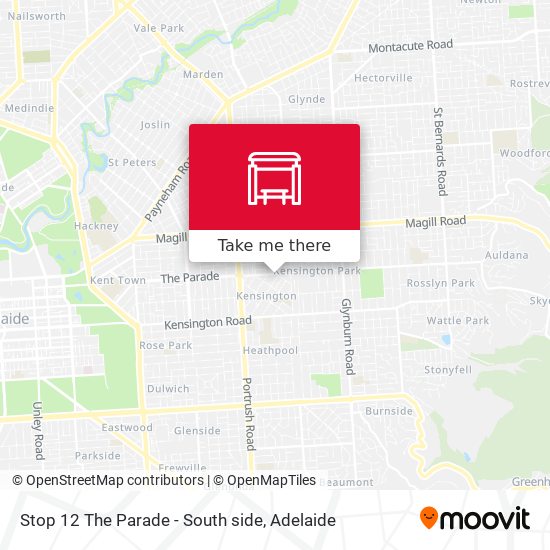 Stop 12 The Parade - South side map