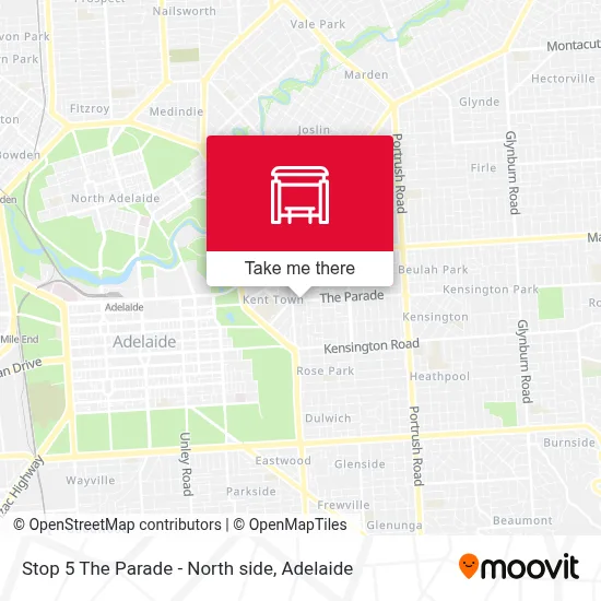 Mapa Stop 5 The Parade - North side