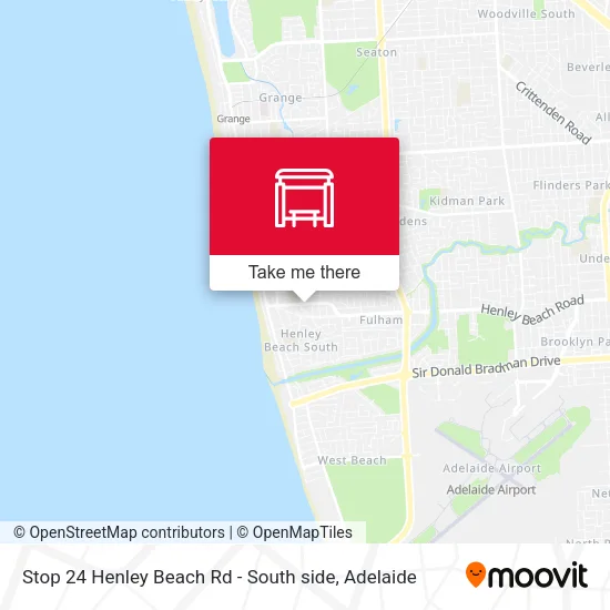 Stop 24 Henley Beach Rd - South side map