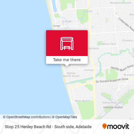 Stop 25 Henley Beach Rd - South side map