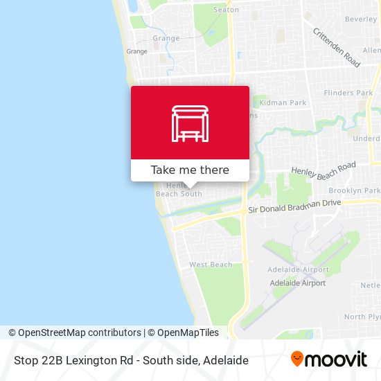 Stop 22B Lexington Rd - South side map