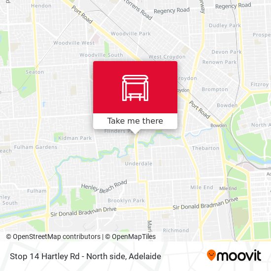 Mapa Stop 14 Hartley Rd - North side