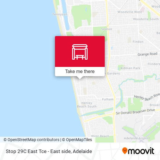 Stop 29C East Tce - East side map