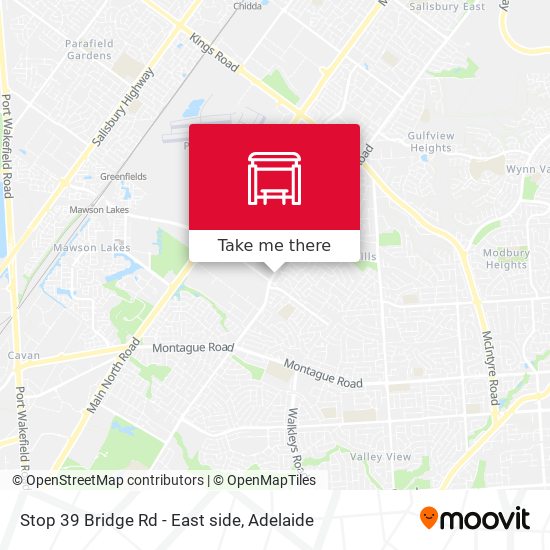 Stop 39 Bridge Rd - East side map