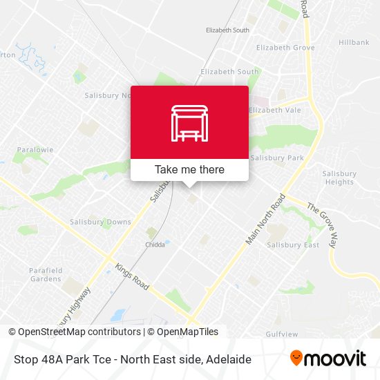 Stop 48A Park Tce - North East side map