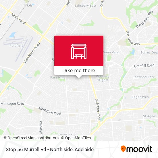 Stop 56 Murrell Rd - North side map