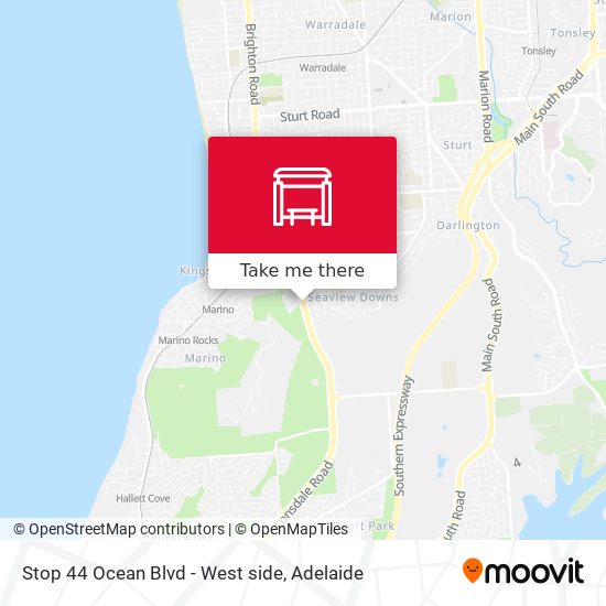Stop 44 Ocean Blvd - West side map