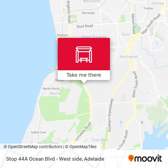 Stop 44A Ocean Blvd - West side map