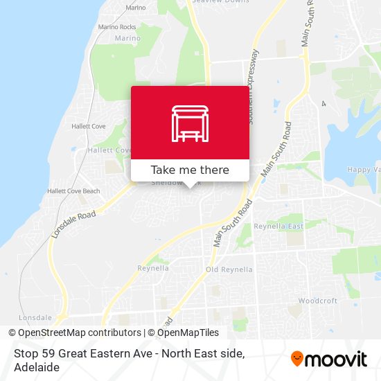 Stop 59 Great Eastern Ave - North East side map