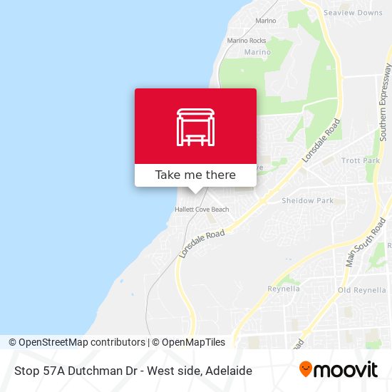 Stop 57A Dutchman Dr - West side map