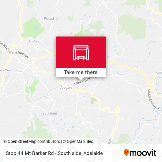 Stop 44 Mt Barker Rd - South side map