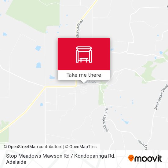 Stop Meadows Mawson Rd / Kondoparinga Rd map