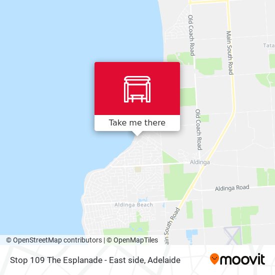 Stop 109 The Esplanade - East side map