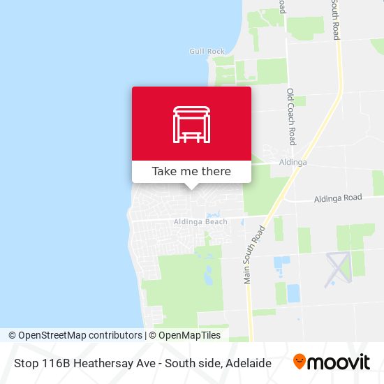 Stop 116B Heathersay Ave - South side map