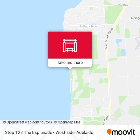 Stop 128 The Esplanade - West side map