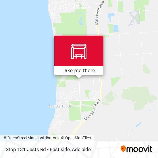 Stop 131 Justs Rd - East side map