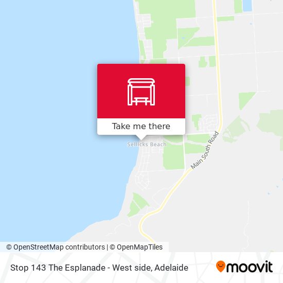 Stop 143 The Esplanade - West side map