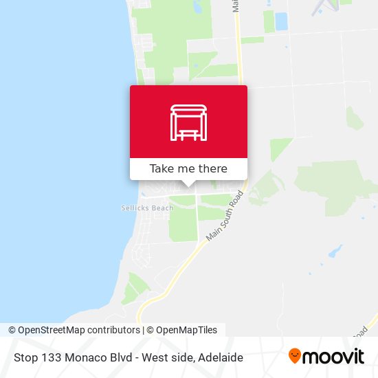 Stop 133 Monaco Blvd - West side map