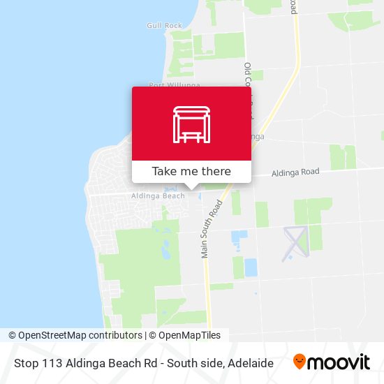 Mapa Stop 113 Aldinga Beach Rd - South side