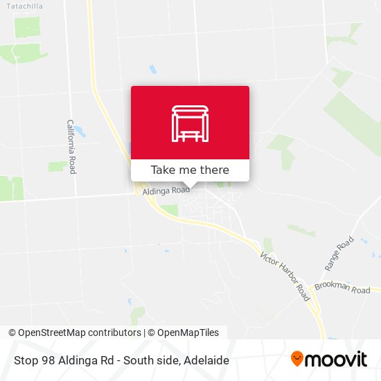 Stop 98 Aldinga Rd - South side map