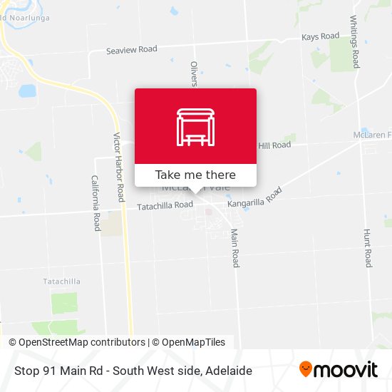 Mapa Stop 91 Main Rd - South West side