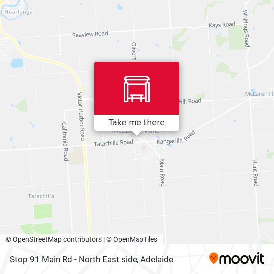 Mapa Stop 91 Main Rd - North East side