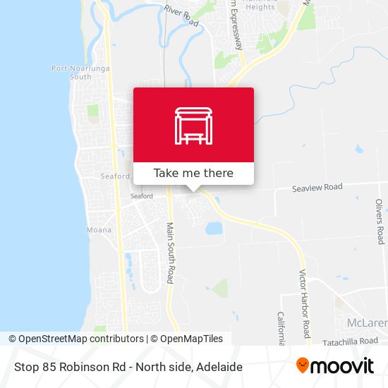 Stop 85 Robinson Rd - North side map