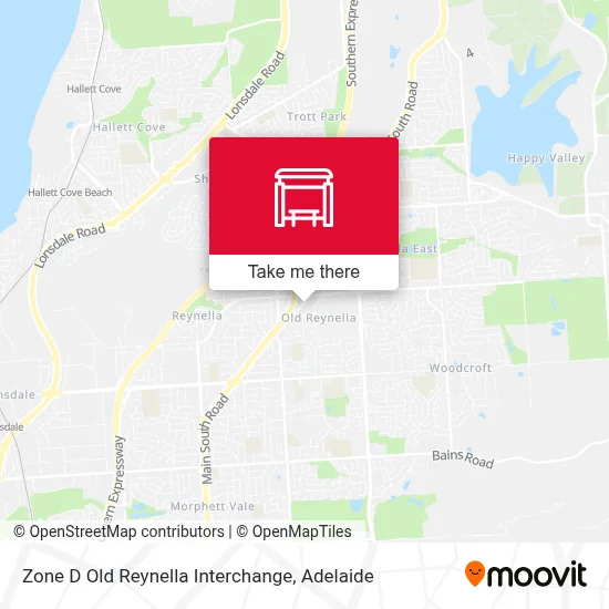 Mapa Zone D Old Reynella Interchange
