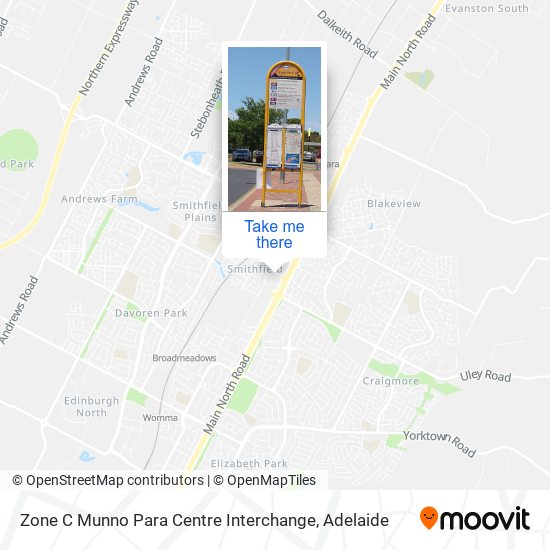 Zone C Munno Para Centre Interchange map