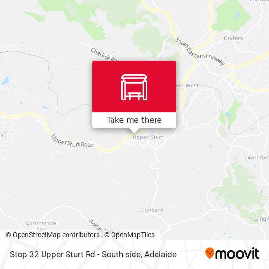 Stop 32 Upper Sturt Rd - South side map