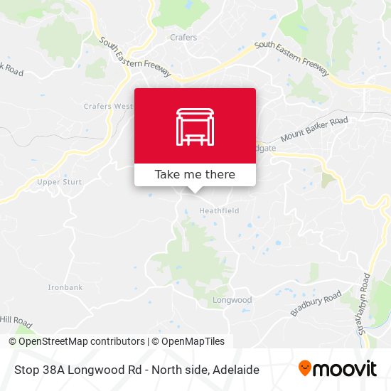 Stop 38A Longwood Rd - North side map