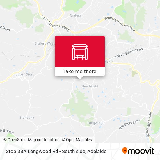 Stop 38A Longwood Rd - South side map