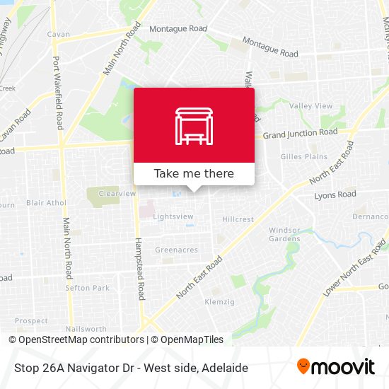 Stop 26A Navigator Dr - West side map