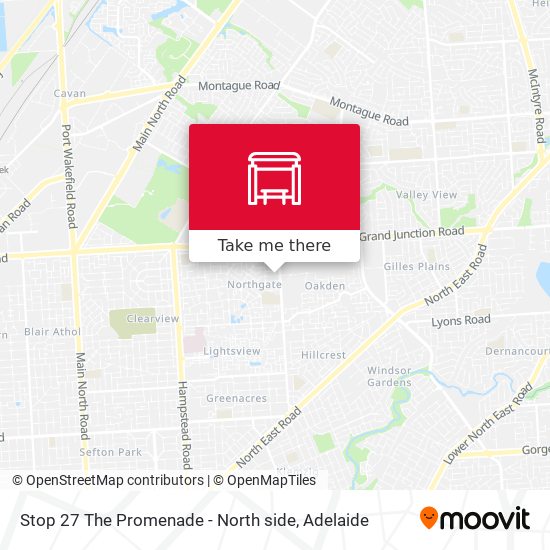 Stop 27 The Promenade - North side map