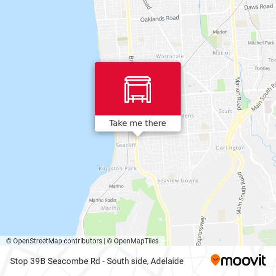 Stop 39B Seacombe Rd - South side map